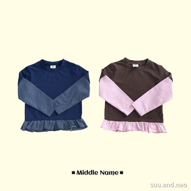 取寄:middlename レイヤードフリルT※送料無料
