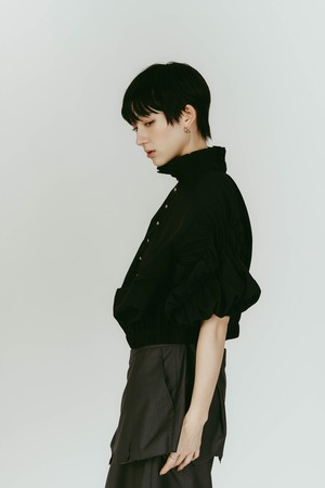 Many Way Frill Blouse / BLACK