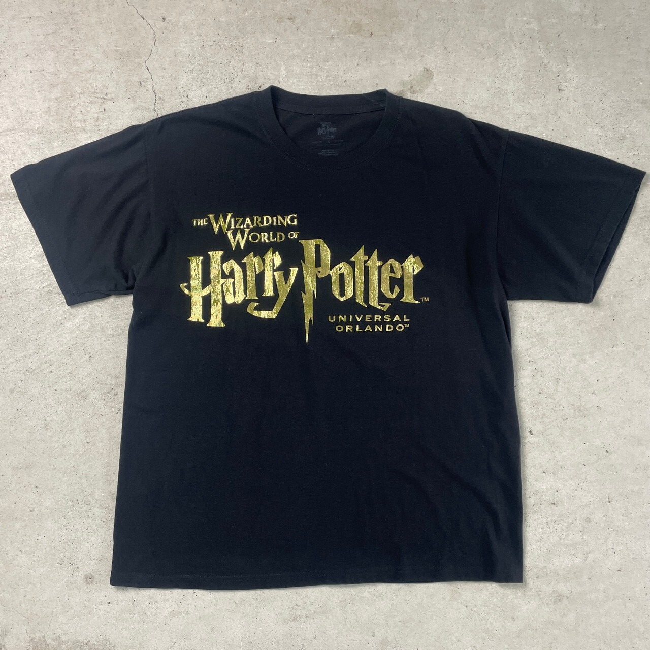 Harry Potter ハリーポッター ムービー 箔プリント Tシャツ メンズL 