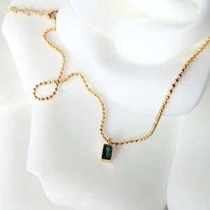 square green necklace ／ スクエア グリーン ネックレス