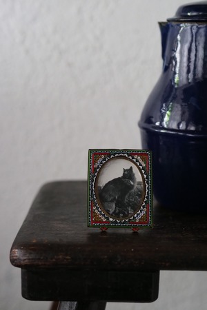 モザイク煌めき小さなフォトスタンド-antique small photo stand