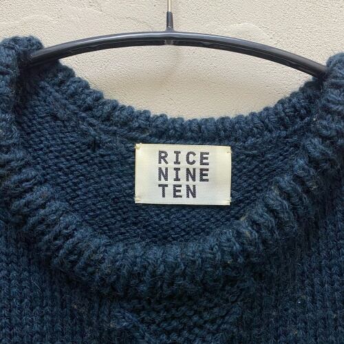 RICE NINE TEN 　ライスナインテン　19AW HAND KNITTING COLLEGE ハンドニットカレッジスウェット　SIZE　 FREE　【代官山03】 | ブランド古着Brooch powered by BASE