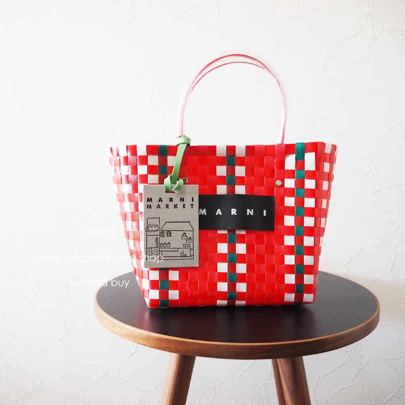 MARNI 未使用 マルニフラワーカフェ ピクニックバッグ 赤