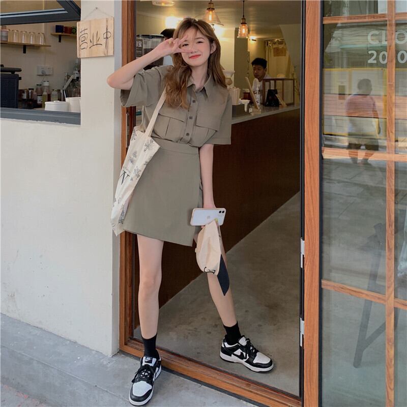 スタンダードサマールーズシャツ スカート レトロ 夏物 モンロー84548644194