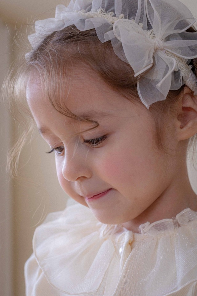 ※お洋服と同梱限定※【即納】<OREN>  Shiny organza hair band