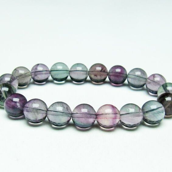 フローライト ブレスレット 10mm 蛍石 ブレス 一点物 メール便可 [M便 1/10] 111-35433