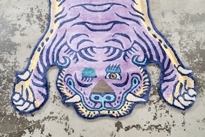Tibetan Tiger Rug 《Sサイズ•シルク・オリジナル1•パープル191》チベタンタイガーラグ