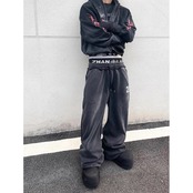 ストリート  フェイクレイヤード スウェットパンツ P370