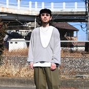 Nonnotte / Drape U Pullover with Cuff Sleeve