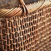 宮本工芸 あけび蔓 細目こだし編み 8寸