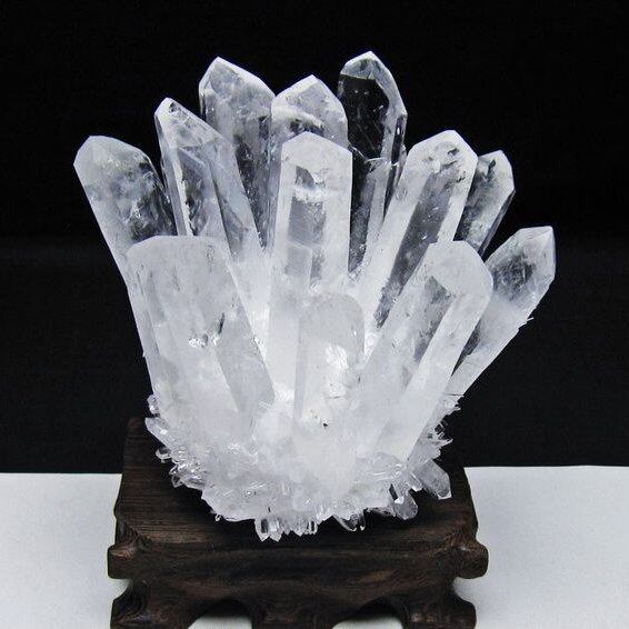 水晶 クラスター 水晶 原石 台座付属 一点物 おまかせ便 182-8580
