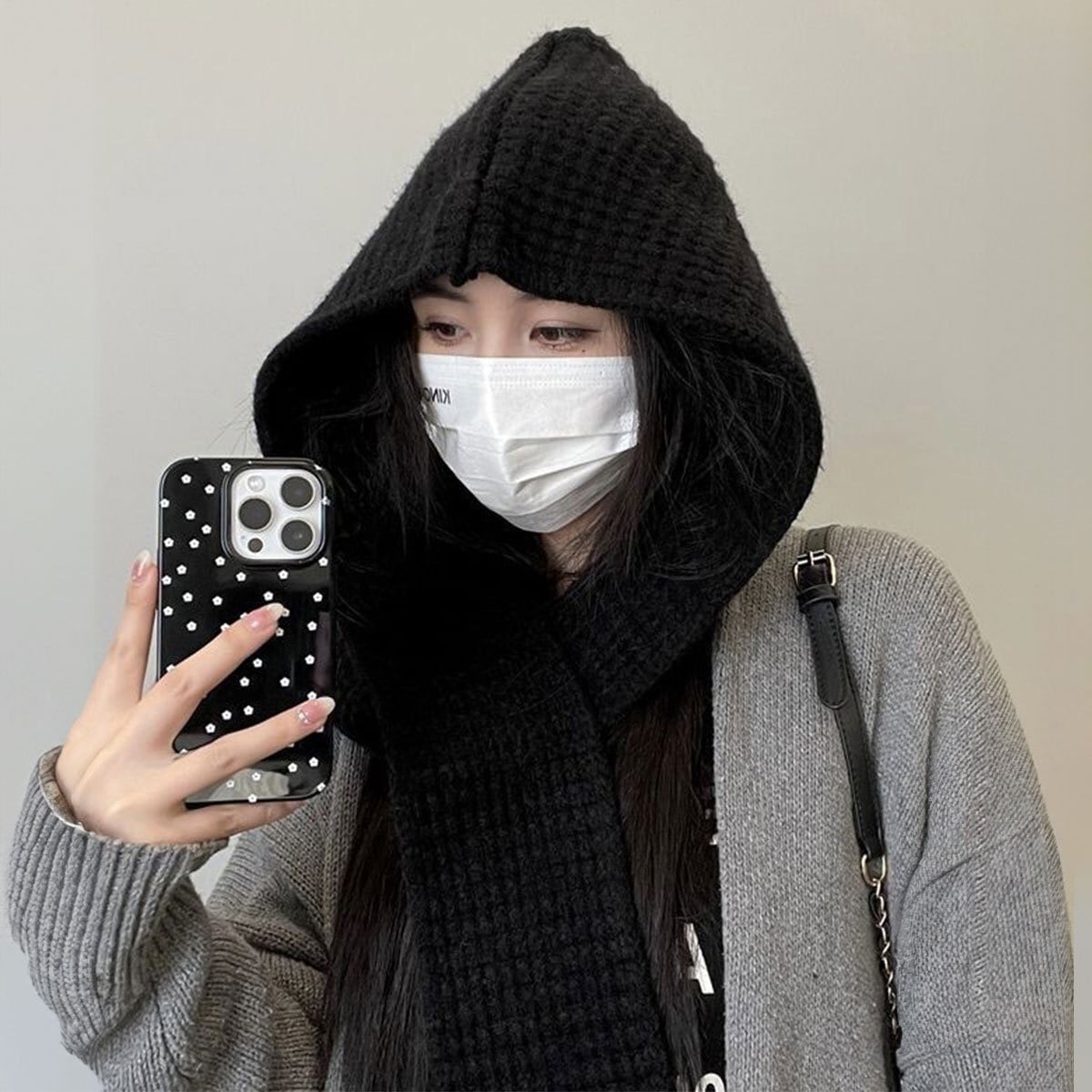 フード付き ニット マフラー バラクラバ レディース 秋冬 韓国 防寒 防風 保温 おしゃれ 大人 かわいい きれいめ ショール 小顔 暖かい 大人可愛い 大人女子