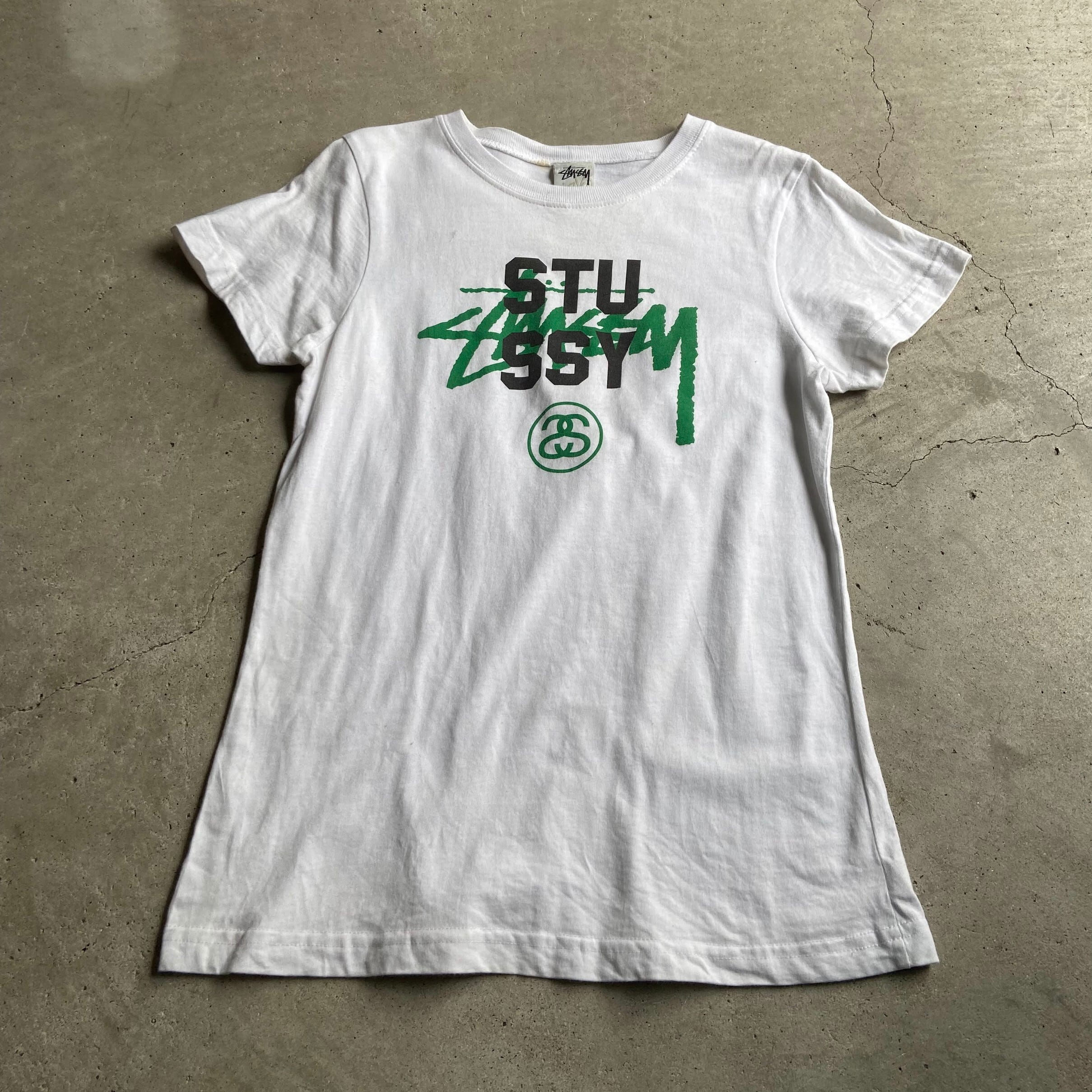 【激レア】ステューシー Tシャツ◆USA製 センターロゴ 90s  オールド L