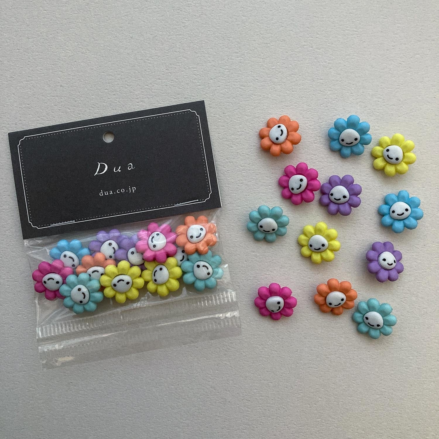 〈再入荷〉JJボタン スマイルお花ボタンパック(12p)