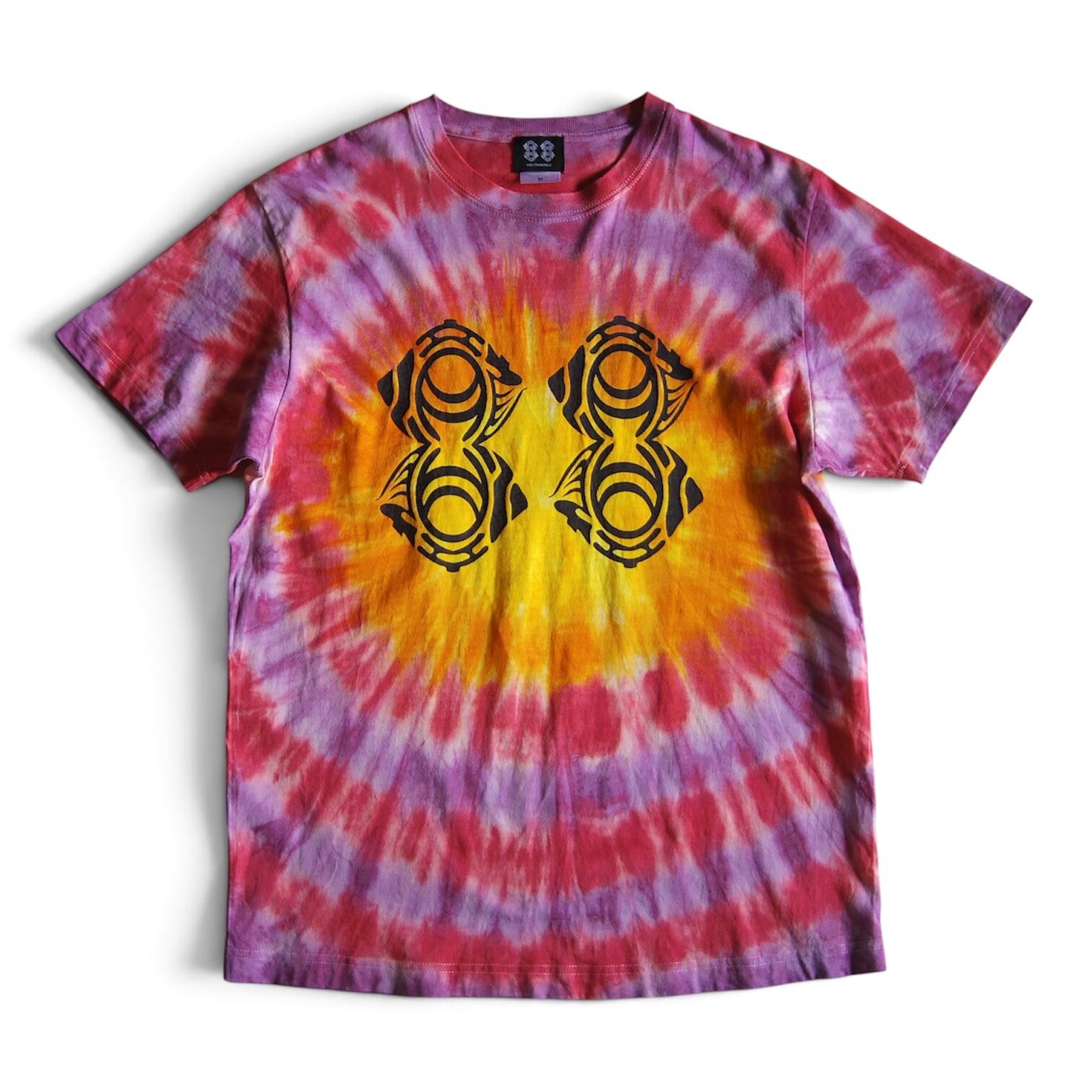"88 LOGO" TIE DYE ORGANIC COTTON T-SHIRT / タイダイ オーガニックコットン Tシャツ -M- 【送料無料】
