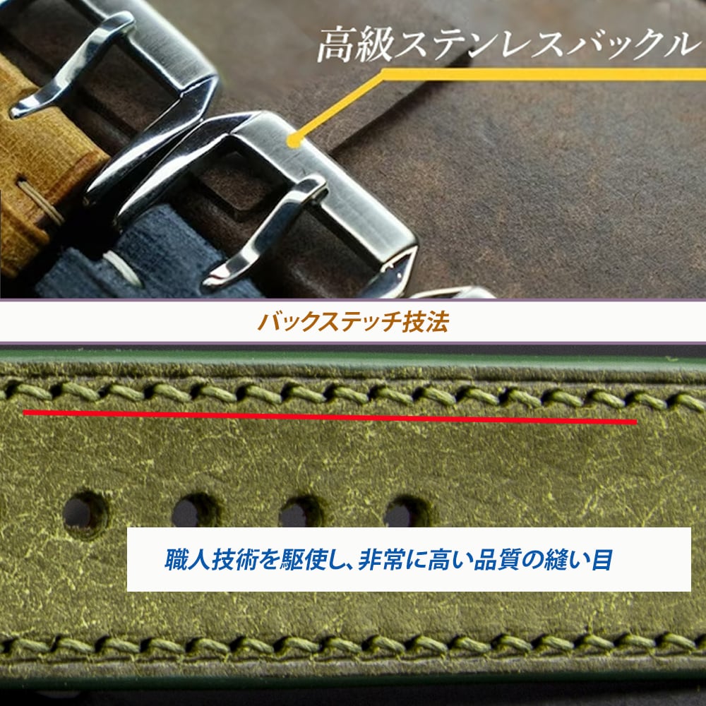 ヒマラヤクロコ　腕時計バンド　20mm  新品 ウォッチバンド 腕時計ベルト Watch Band ( ヒマラヤ