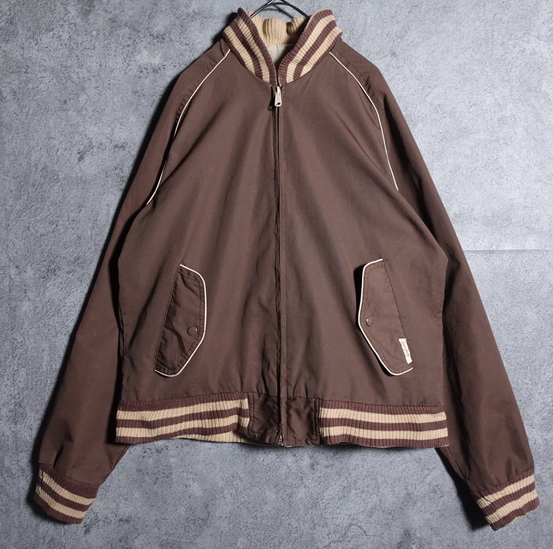 60-70s brown & beige short length blouson