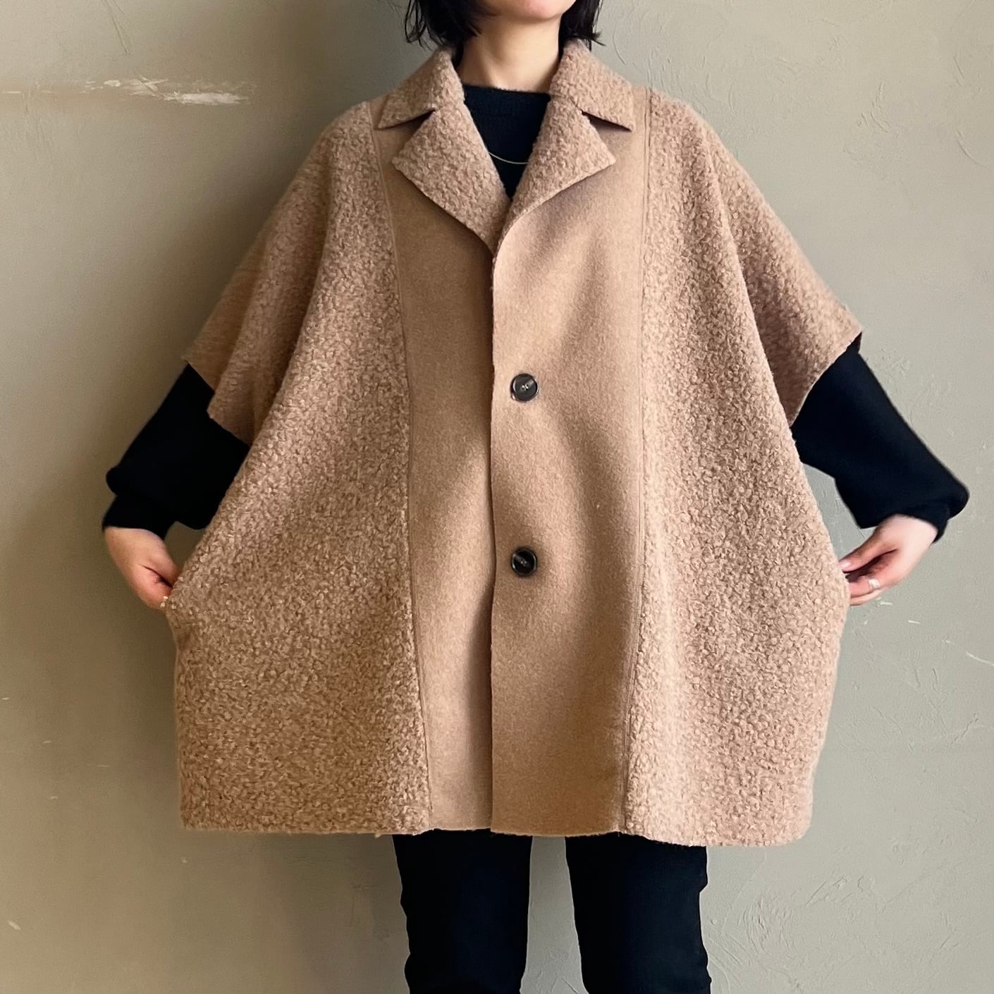 CYNICAL 】ボアスライバーリバーシブルポンチョ | valance 福井