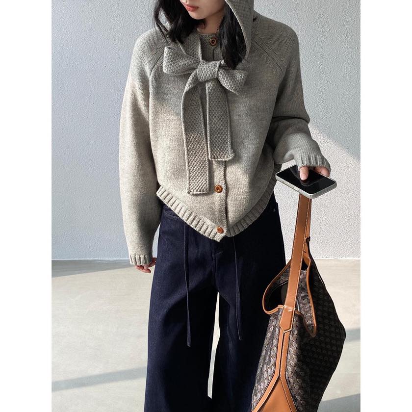 23aw kolor カーディガン JUNRED(ジュンレッド) / ランダムステッチルーズカーディガン