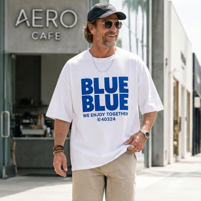 アメリカン BLUEロゴTシャツ 2色　S2468