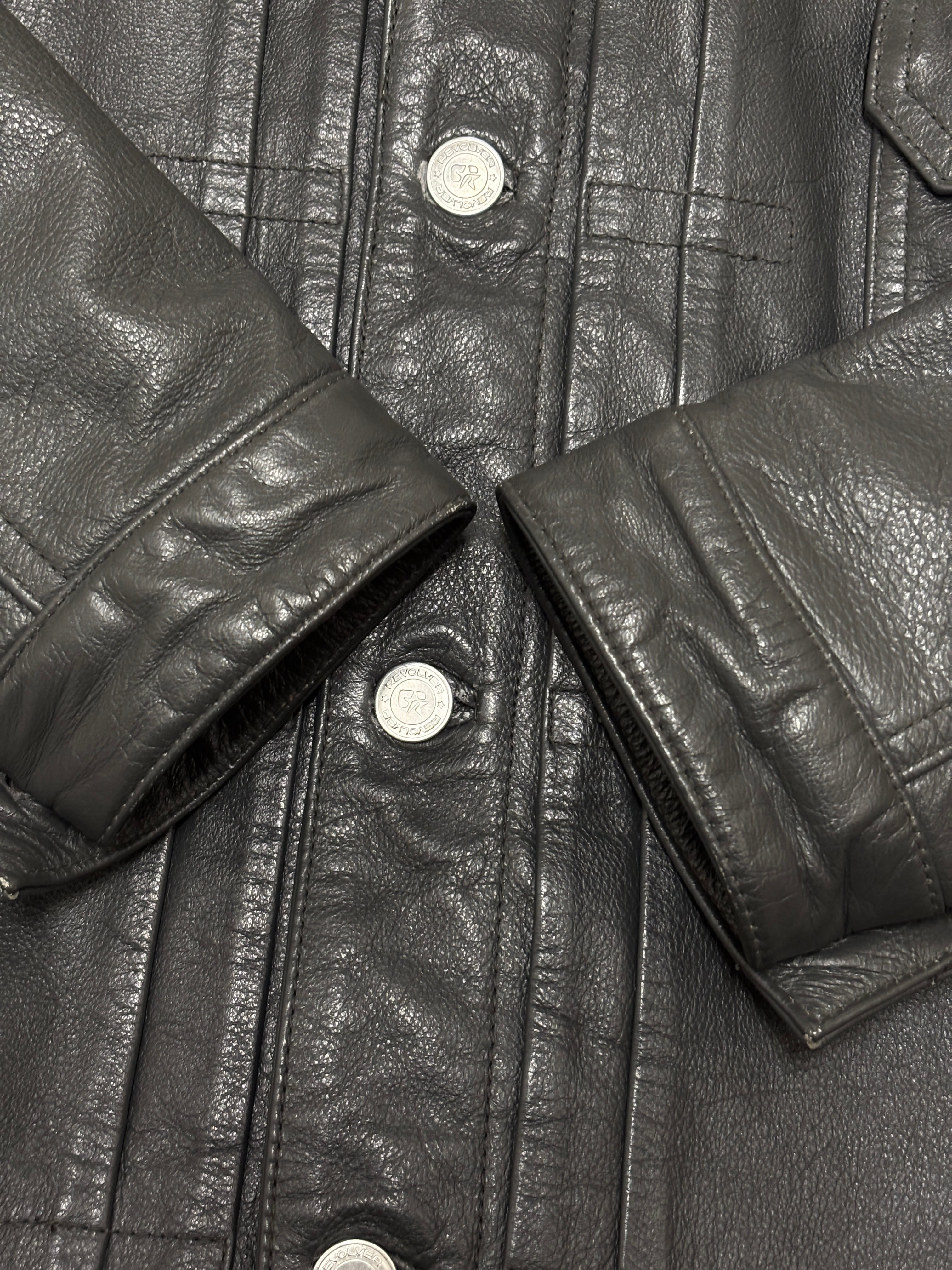 00s REVOLVER/Leather Trucker Jacket/1st type/M/レザ－トラッカー