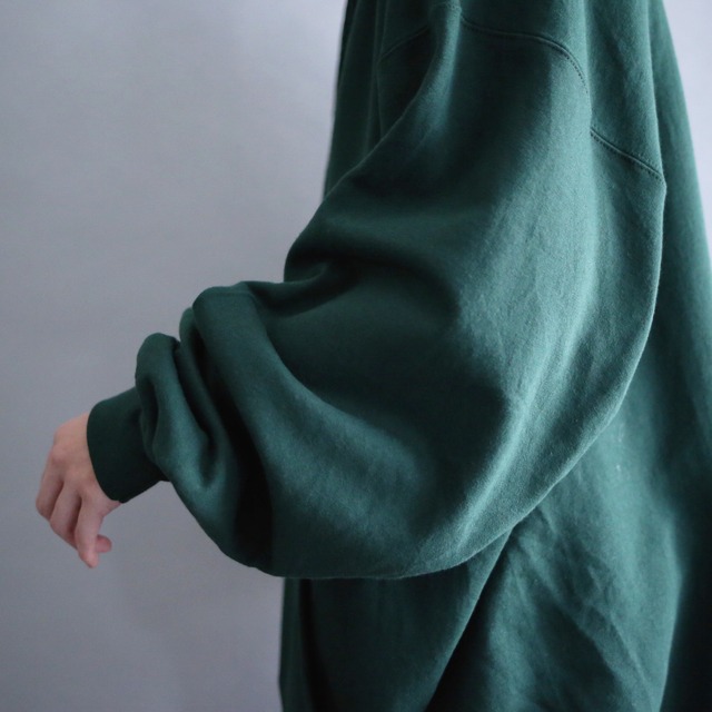 deep green over silhouette sweat parka