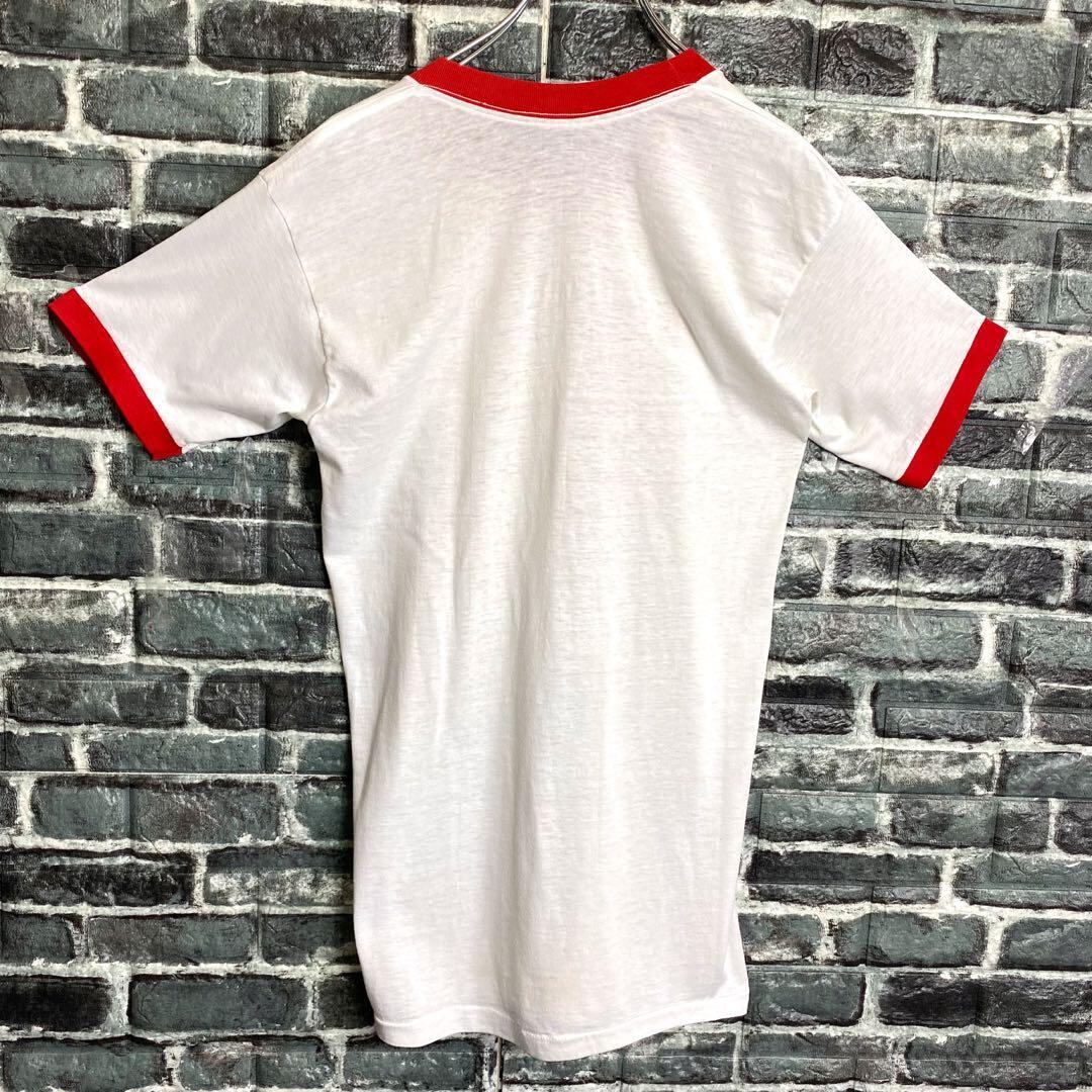 USA製 ヴィンテージリンガーTシャツ ホワイト 古着 希少 80s gd3 