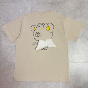 【背中に羽が生えました。】天使の羽 Tシャツ｜Hoooさん 立体刺繍 羽付き キャラクターTee
