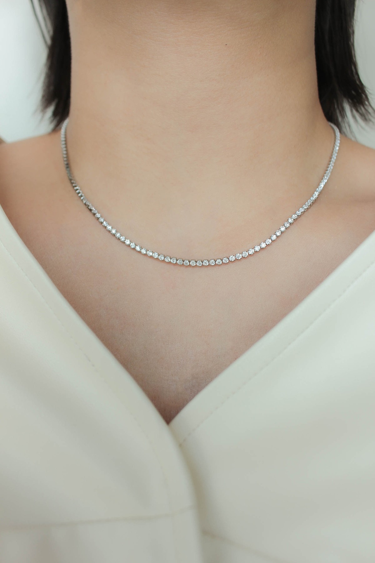 Tennis Necklace | ebine(エビネ)|金属アレルギー対応アクセサリー