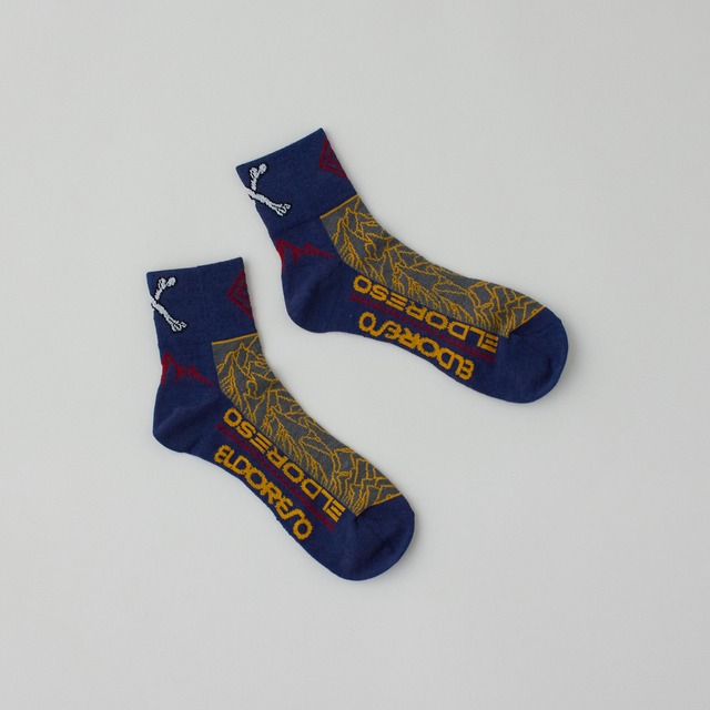 ELDORESO(エルドレッソ)Pleasures Socks(Navy) ランニングソックス