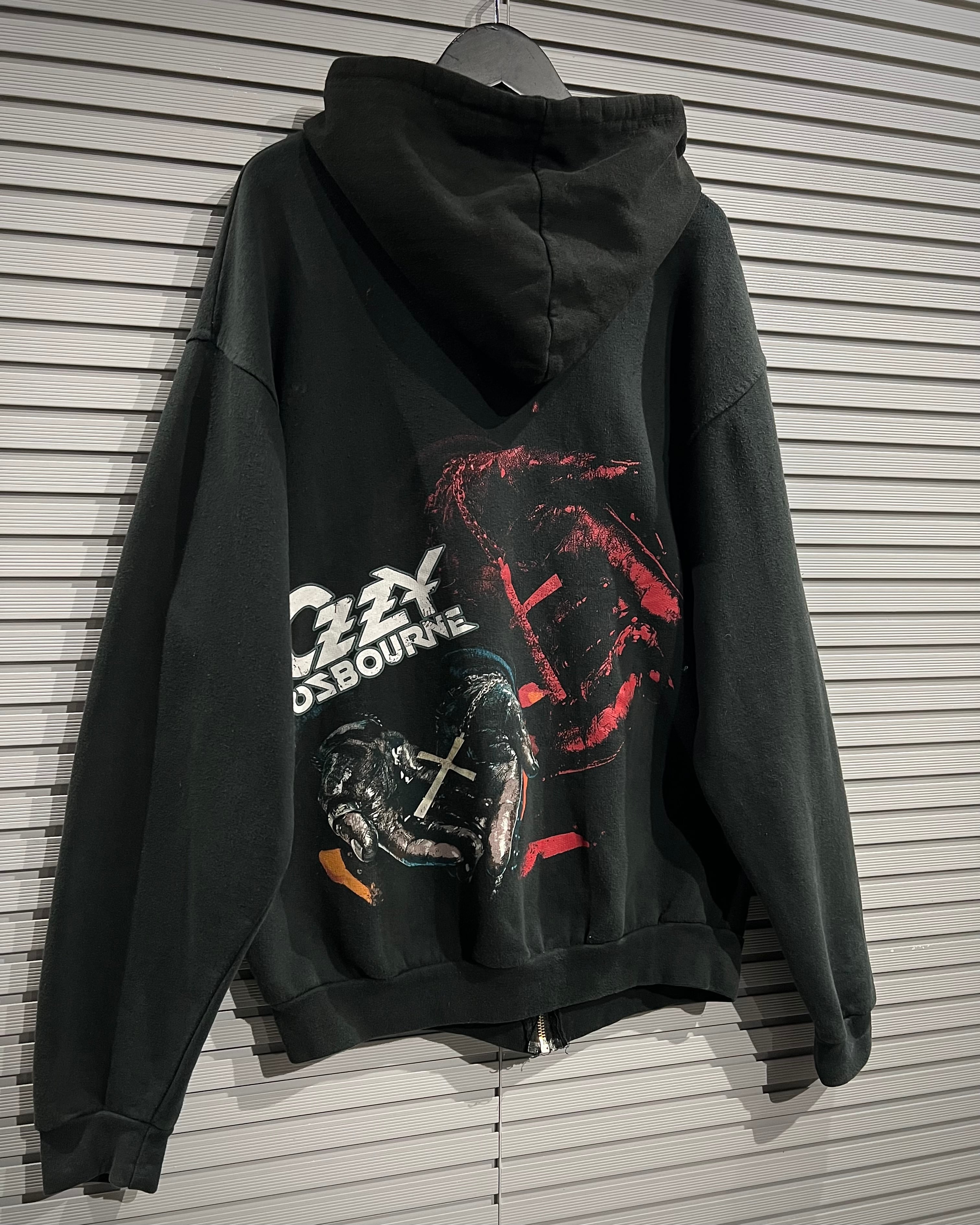 X VINTAGE】“Ozzy Osbourne” Special Graphic Zip Up Hoodie | Caka
