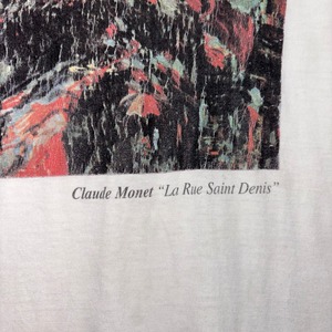 vintage 1990’s Claude Monet art tee “La Rue Saint Denis”