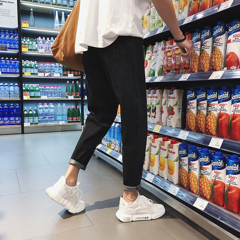 全2色 デニム パンツ ストレート カジュアル シンプル 無地