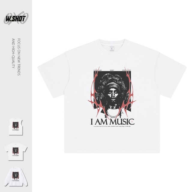 VINTAGE ストリート I AM MUSIC Tシャツ T2057 VINTAGE ストリート I AM MUSIC Tシャツ T2057