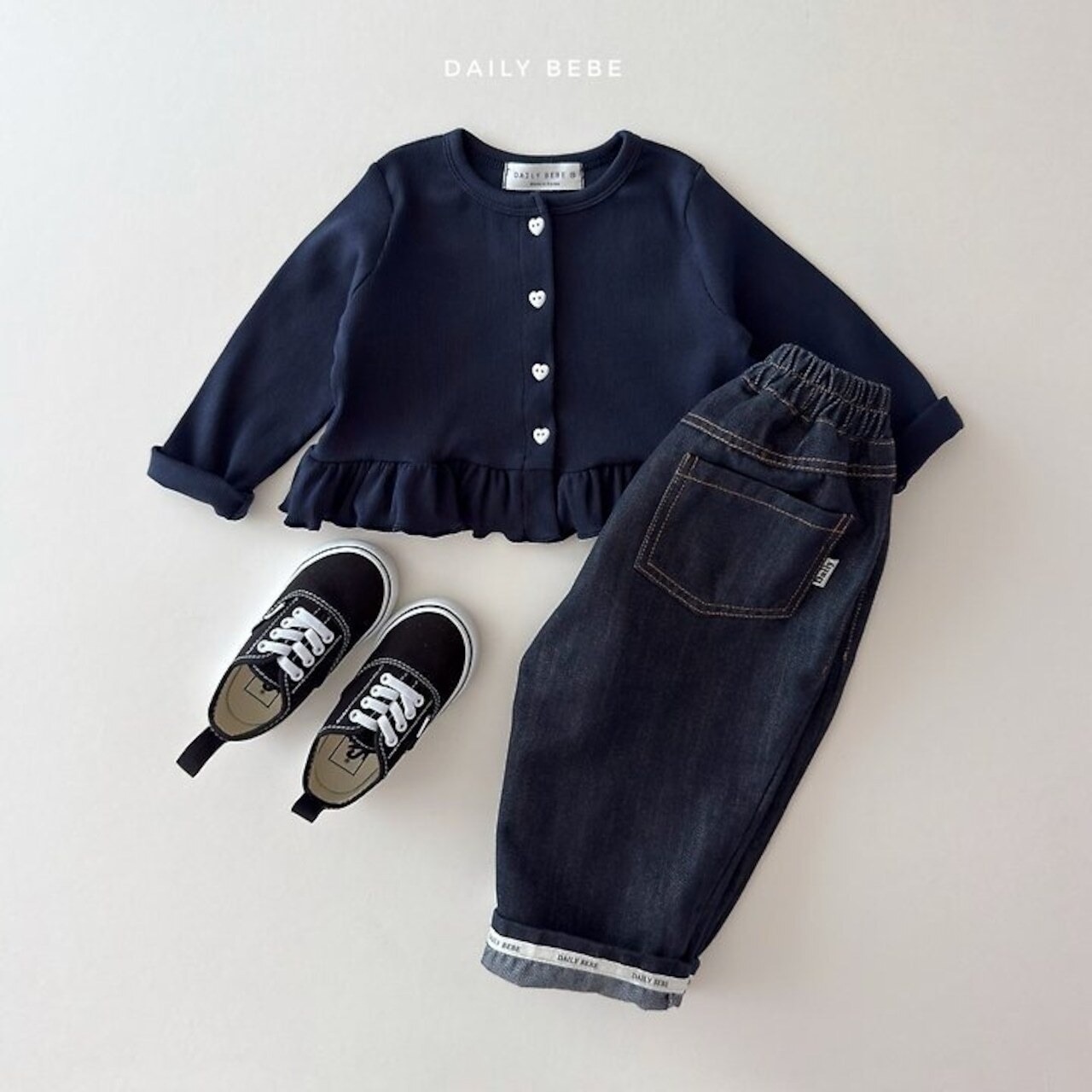 韓国子供服 / 26Autumn / 〖取寄〗DAILYBEBE / マルチカラーカーディガン / キッズ服 / ジュニア服 / 秋服 *XS~JL*