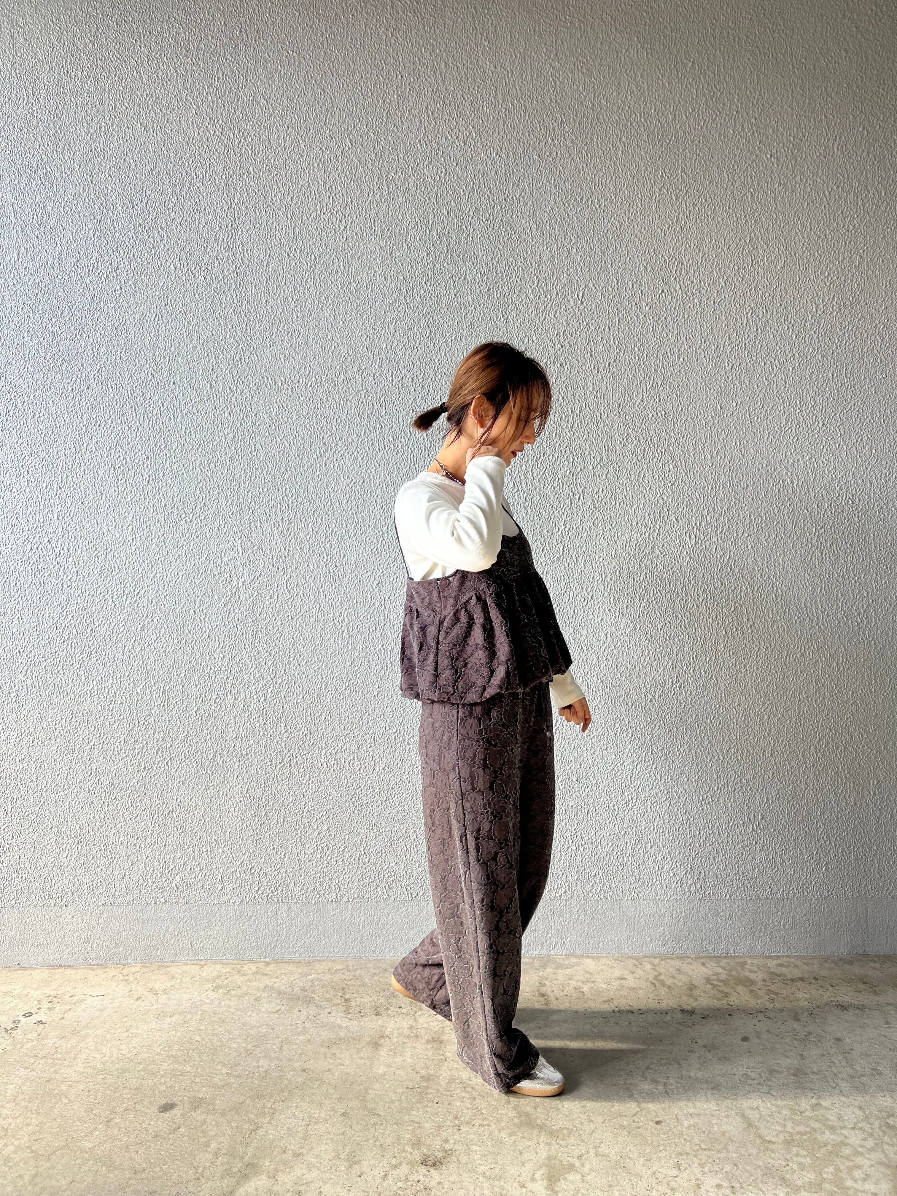 【SELECT】セットアップ可レースイージーワイドパンツ 21-0179