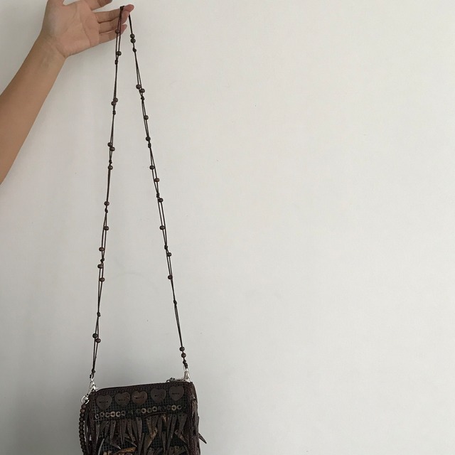 SANHレトロ愛心透かし編み2Wayショルダーバッグ