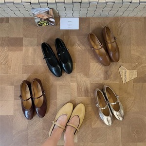 round toe flats pumps　m-0016