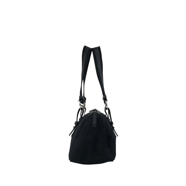 Yves Saint Laurent イヴ・サンローラン ハンドバッグ ブラック YSL キャンバス×レザー vintage ヴィンテージ オールド p825h3