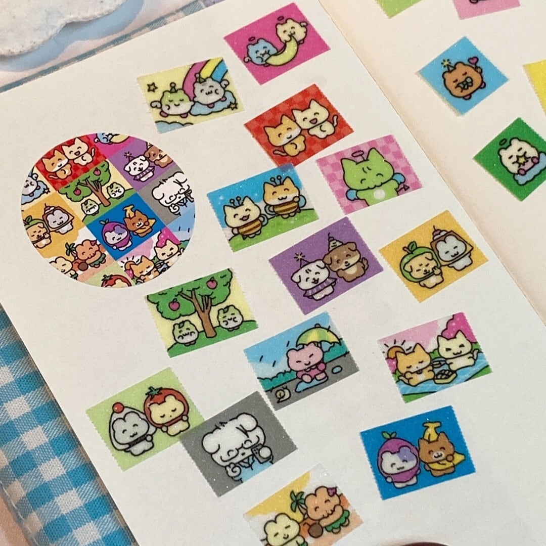 HEEHEECLUB] グリッター ミシン目付き マスキングテープ (全2種