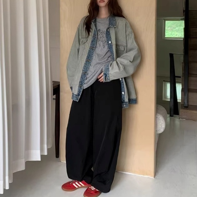 コントラストパネルリバーシブルデニムジャケット 1col   R01831