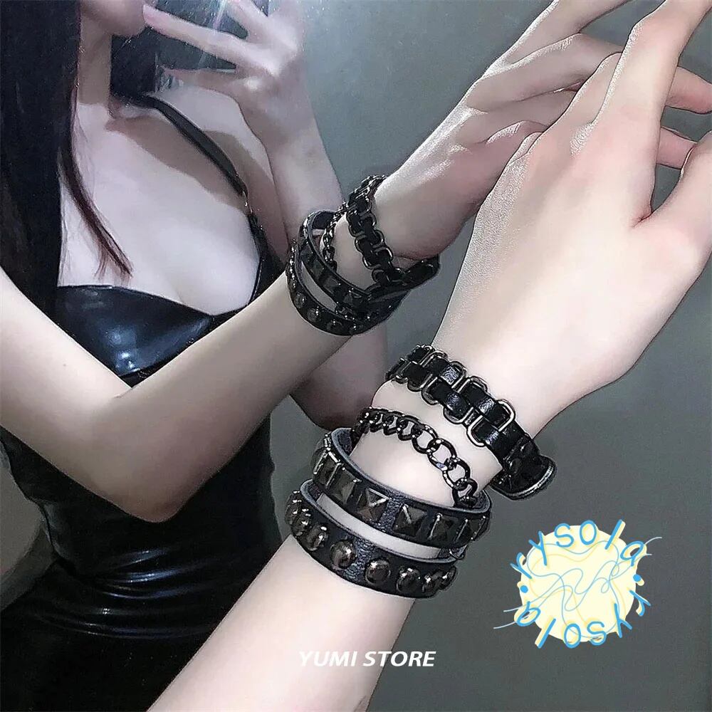専用　トップス２枚セット パンクダーク PU レディース ブレスレット メンズ ヒップホップ
