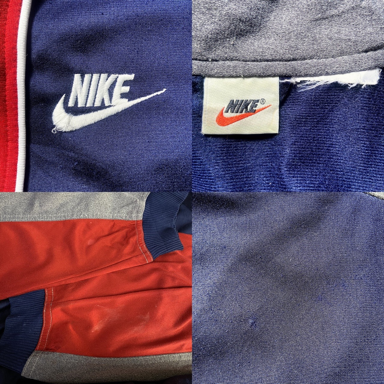 90年代 NIKE ナイキ スウォッシュロゴ刺繍 袖ビッグロゴ トラック 