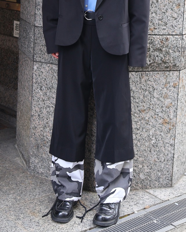 wide straight camouflage pants