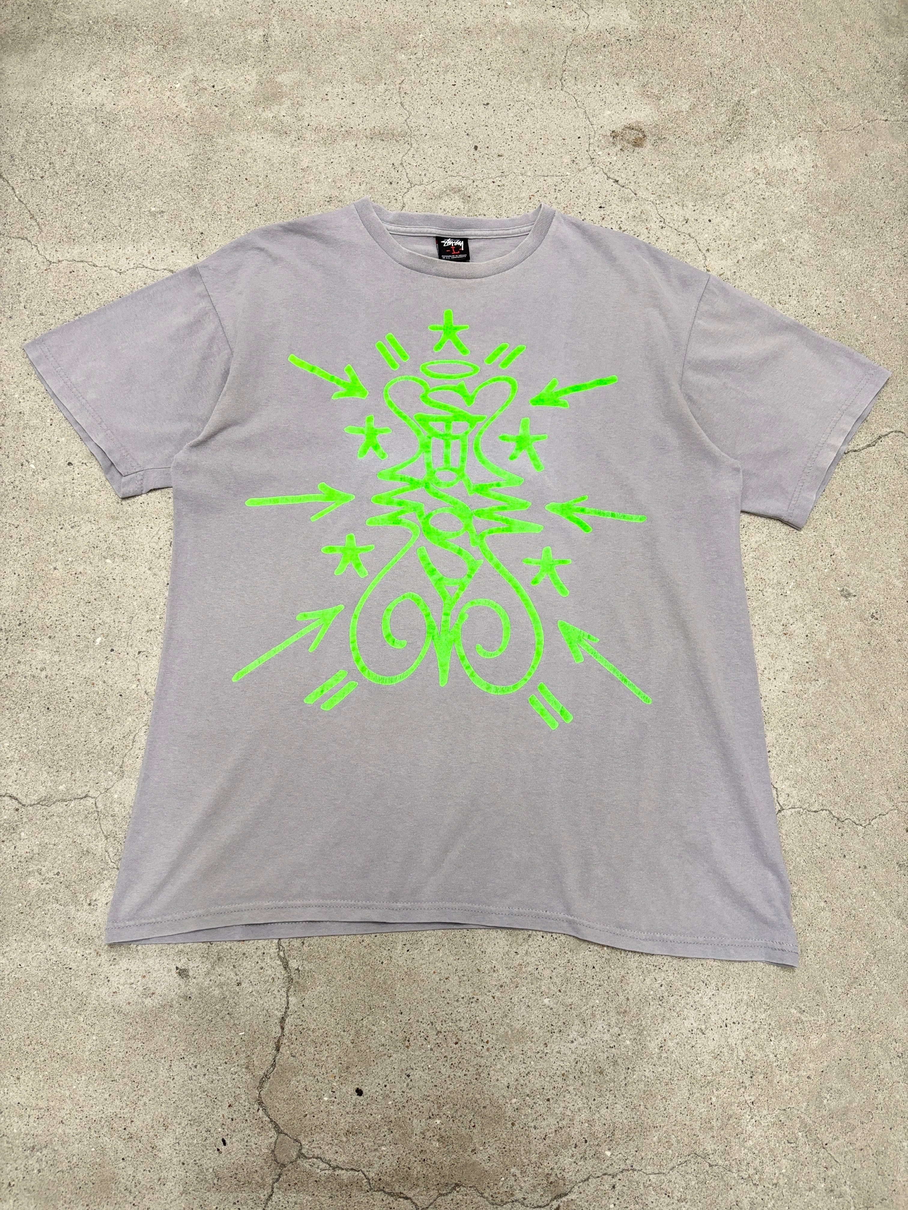 00s STUSSY × Eric Haze/Graphic Logo print Tee/2008年/L