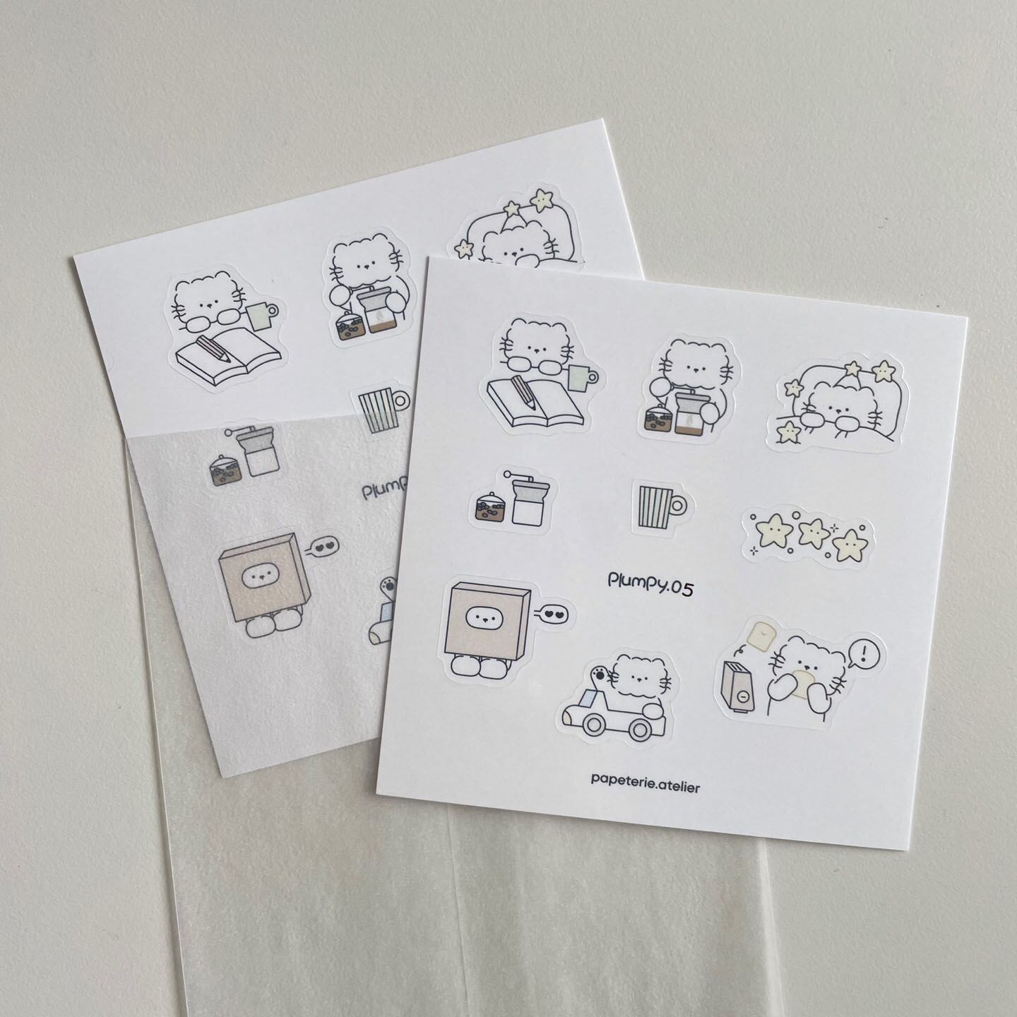 再入荷!papeterie.atelier 〔 plumpy 05 sticker〕
