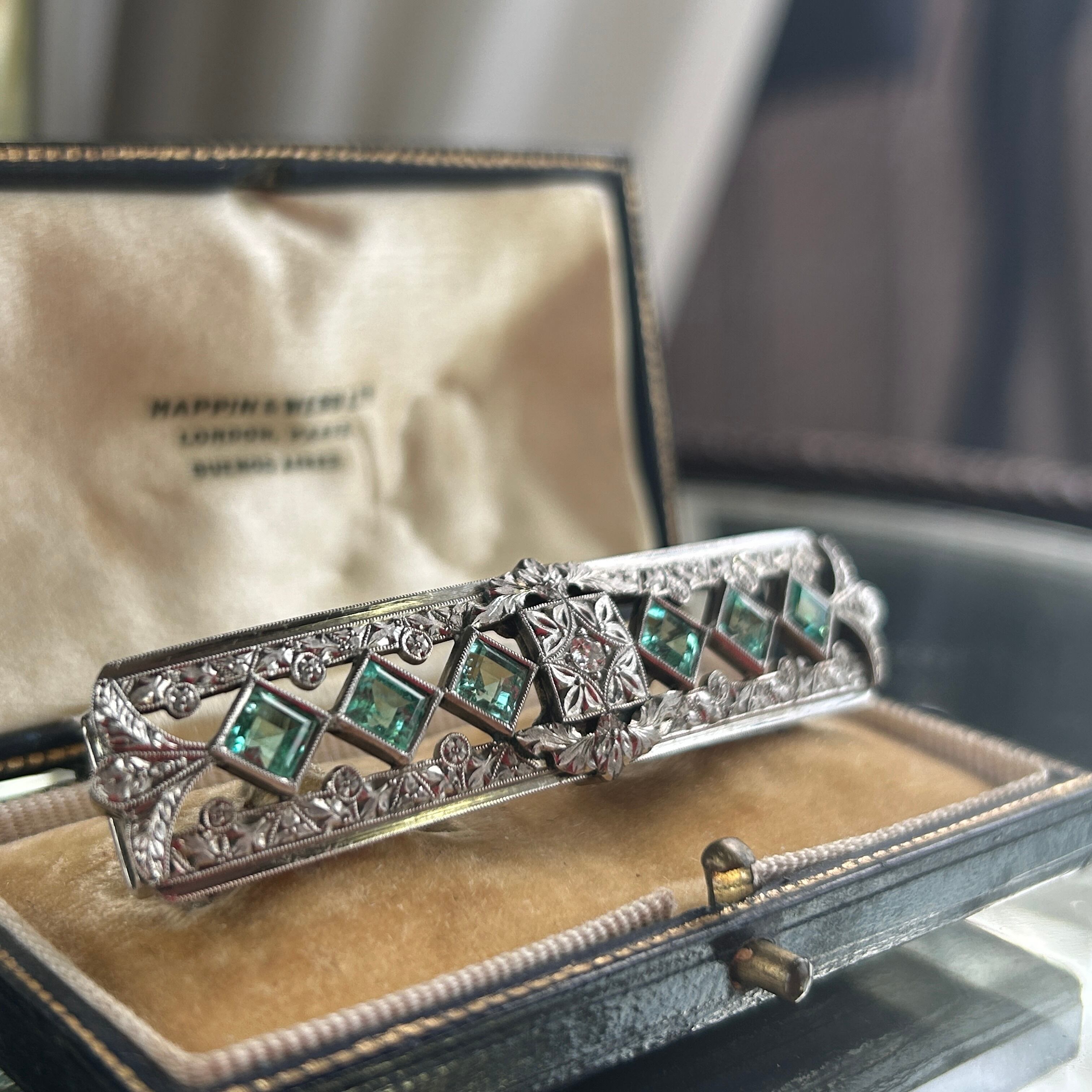 アンティーク SPNに天然エメラルド.ダイヤの帯留め | bonbidou22