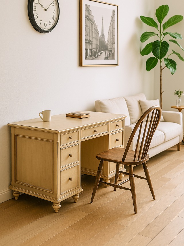 役員机・書斎机向け プレジデントデスク(両袖デスク)W1300 オーダーメイドアンティーク家具