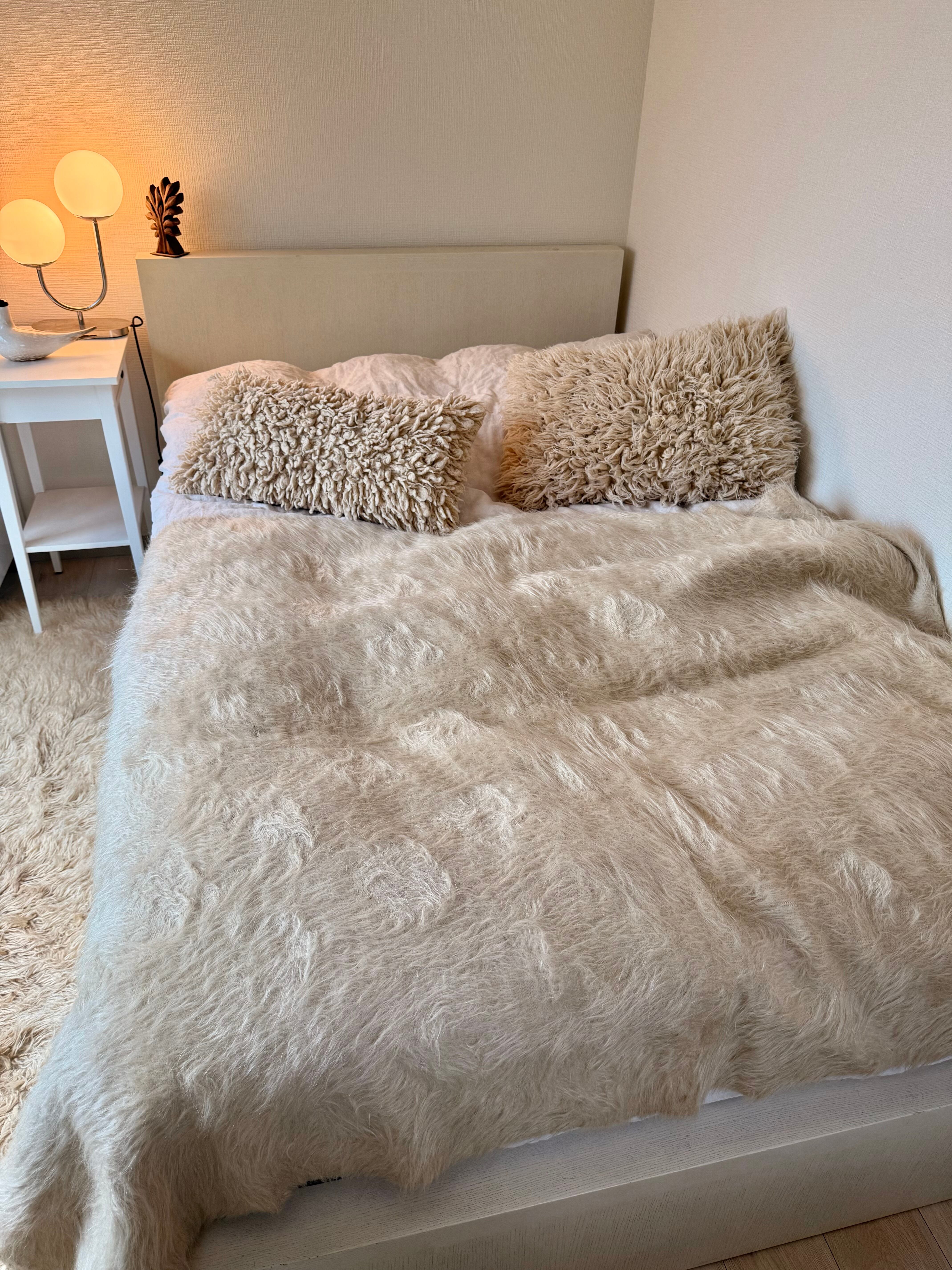 99 Vintage Battaniye White L size ヴィンテージバッターニエ