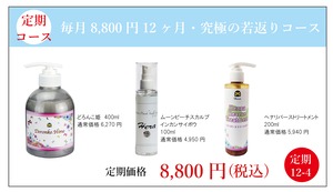 定期：３点組合せコース(ヘナリバーストリートメント）　12-4